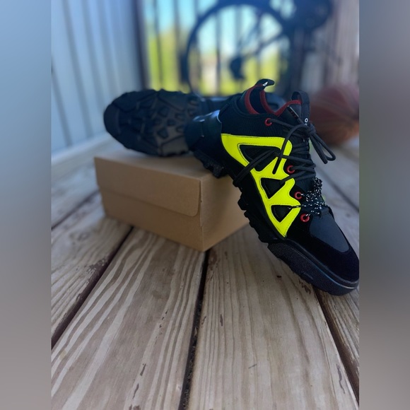 ALEXANDER MCQUEEN MCQ Men’s Orbyt Mid Neon YELLOW BLACK - Picture 2 of 12